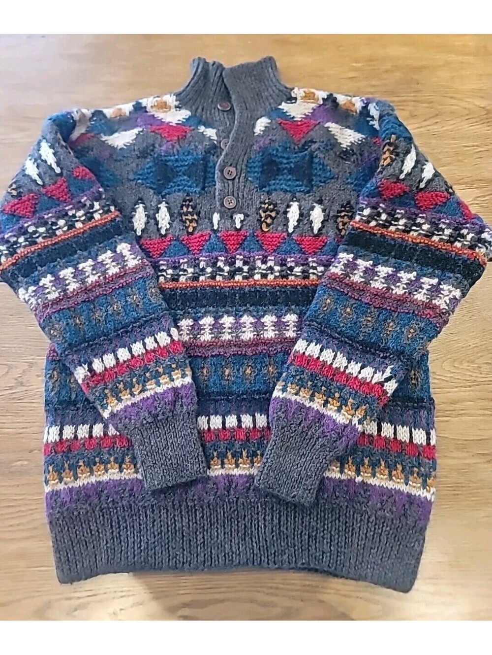 Boston Trader's 1990 Hand Knitted Sweater Womens Vintage XL (M In Today's Sizes